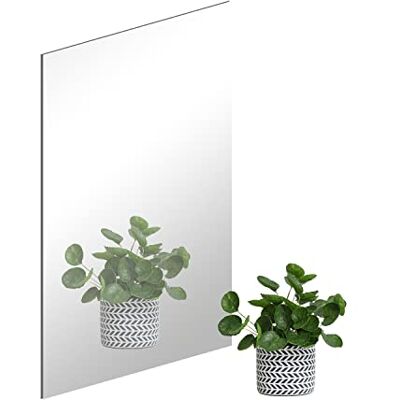 DRERIO Miroir acrylique sans cadre 40 x 30 cm, 1 pièce, 3 mm d'épaisseur, incassable, rectangulaire, HD, autocollant, adhésif mural, pour la maison, la décoration DRERIO Miroir acrylique sans cadre 40 x 30 cm, 1 pièce, 3 mm d'épaisseur, incassable, rectangulaire, HD, autocollant, adhésif mural, pour la maison, la décoration