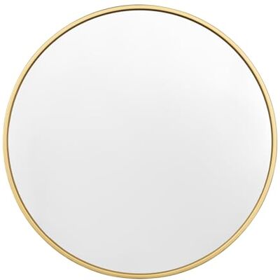 WOLTU Miroir mural rond, grand miroir de courtoisie circulaire décoratif pour chambre à coucher, miroir de salle de bain, miroir Hollywood pour couloir, salon, cadre en métal suspendu, miroir de WOLTU Miroir mural rond, grand miroir de courtoisie circulaire décoratif pour chambre à coucher, miroir de salle de bain, miroir Hollywood pour couloir, salon, cadre en métal suspendu, miroir de