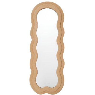 Flamingueo Miroir Mural Vague, Grand Miroir Asymétrique Teddy, Sur Pied, Pour Chambre, Décoration Maison Flamingueo Miroir Mural Vague, Grand Miroir Asymétrique Teddy, Sur Pied, Pour Chambre, Décoration Maison
