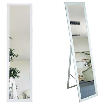 ART Miroir de sol Figure entière, rectangulaire Pour le maquillage, le salon, Shabby Chic Blanc rustique 36 x 156 cm ART Miroir de sol Figure entière, rectangulaire Pour le maquillage, le salon, Shabby Chic Blanc rustique 36 x 156 cm
