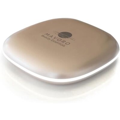 Mavoro Miroir de Maquillage de Voyage éclairé par LED, Rechargeable, Grossissement x10, Lumière du Jour LED, Petit Miroir de Voyage Pliable, Portable, Capteur Tactile, USB (Champagne Doré) Mavoro Miroir de Maquillage de Voyage éclairé par LED, Rechargeable, Grossissement x10, Lumière du Jour LED, Petit Miroir de Voyage Pliable, Portable, Capteur Tactile, USB (Champagne Doré)