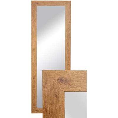 ART Miroir mural décoratif Miroir de garde-robe 150 x 50 cm Chêne ambré ART Miroir mural décoratif Miroir de garde-robe 150 x 50 cm Chêne ambré