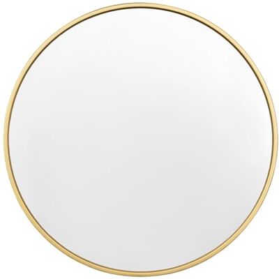 WOLTU Miroir mural rond de 81 cm avec cadre doré, grand miroir circulaire décoratif pour salle de bain, chambre à coucher, couloir, salon, cadre en métal à suspendre pour décoration d'intérieur WOLTU Miroir mural rond de 81 cm avec cadre doré, grand miroir circulaire décoratif pour salle de bain, chambre à coucher, couloir, salon, cadre en métal à suspendre pour décoration d'intérieur