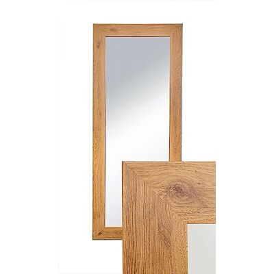 ART Miroir mural décoratif Miroir de garde-robe 120 x 50 cm Chêne ambré ART Miroir mural décoratif Miroir de garde-robe 120 x 50 cm Chêne ambré