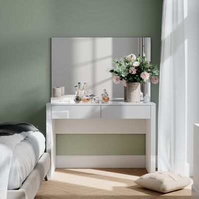 Vicco Coiffeuse "Annabelle", blanc brillant/blanc, 110cm avec miroir, Garde les produits utilisés au quotidien toujours à portée de main Vicco Coiffeuse "Annabelle", blanc brillant/blanc, 110cm avec miroir, Garde les produits utilisés au quotidien toujours à portée de main
