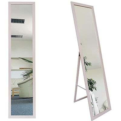 ART Miroir sur Pied Rectangulaire, Couleur Rose 36 x 156 cm ART Miroir sur Pied Rectangulaire, Couleur Rose 36 x 156 cm