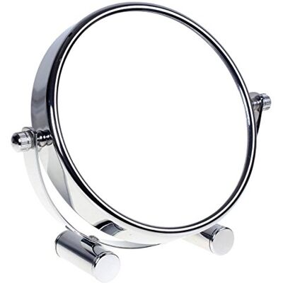 HIMRY Miroir cosmétique, Design, pivotant à 360°, Double Face avec Miroir Normal et grossissant 7 foisMiroir sur Pied Miroir Miroir de Salle de Bain Chromé KXD3104-7x HIMRY Miroir cosmétique, Design, pivotant à 360°, Double Face avec Miroir Normal et grossissant 7 foisMiroir sur Pied Miroir Miroir de Salle de Bain Chromé KXD3104-7x
