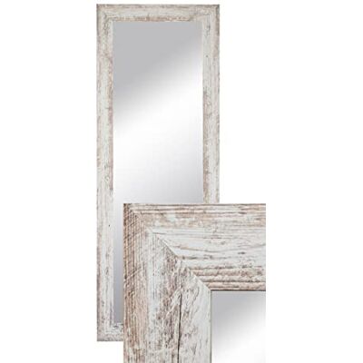 ART Miroir mural décoratif Miroir de garde-robe 150 x 50 cm Pin blanc ART Miroir mural décoratif Miroir de garde-robe 150 x 50 cm Pin blanc