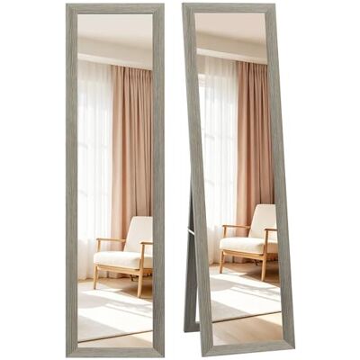 HOMCOM Miroir rectangulaire sur Pied Mural ou à Poser avec Cadre en Bois pour salon Chambre à Coucher 37 x 157 cm HOMCOM Miroir rectangulaire sur Pied Mural ou à Poser avec Cadre en Bois pour salon Chambre à Coucher 37 x 157 cm