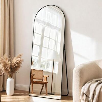 Vortisys Miroir sur Pied & Mural 165x60cm, Grand Miroir Pleine Longueur avec Verre Sécurité et Cadre Aluminium, Design Arche pour Chambre, Salon et Entrée Vortisys Miroir sur Pied & Mural 165x60cm, Grand Miroir Pleine Longueur avec Verre Sécurité et Cadre Aluminium, Design Arche pour Chambre, Salon et Entrée