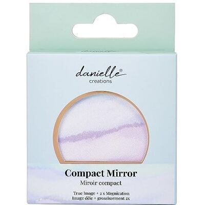 Upper Canada Danielle Creations Miroir aquarelle compact, rose pastel et violet, image réelle et grossissement x2 Upper Canada Danielle Creations Miroir aquarelle compact, rose pastel et violet, image réelle et grossissement x2