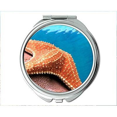 YENDOSTEEN Miroir de voyage, miroir de poche sur le thème du poisson de l'océan, miroir portable grossissant 1 x 2 YENDOSTEEN Miroir de voyage, miroir de poche sur le thème du poisson de l'océan, miroir portable grossissant 1 x 2