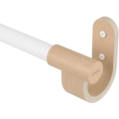 Umbra Bellwood Tringle à Rideaux Extensible, 2,5cm, 107-305 cm, 2 Embouts, Supports Muraux et Matériel De Fixation Inclus, Blanc/Naturel Umbra Bellwood Tringle à Rideaux Extensible, 2,5cm, 107-305 cm, 2 Embouts, Supports Muraux et Matériel De Fixation Inclus, Blanc/Naturel