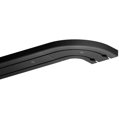 Bestlivings Rail à rideaux noir (90 cm/2 voies) avec 2 rails circulaires, kit complet avec accessoires (kit de fixation, couvercle latéral, roulettes de rideau) Bestlivings Rail à rideaux noir (90 cm/2 voies) avec 2 rails circulaires, kit complet avec accessoires (kit de fixation, couvercle latéral, roulettes de rideau)