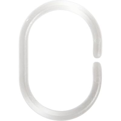 MSV 140475 Lot de 12 Anneaux pour Rideau de Douche Polypropylène Transparent 6 x 0,4 x 4 cm Normale MSV 140475 Lot de 12 Anneaux pour Rideau de Douche Polypropylène Transparent 6 x 0,4 x 4 cm Normale