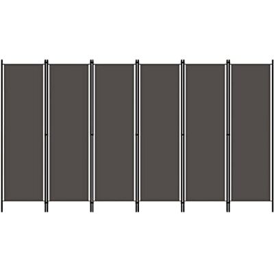 vidaXL Cloison de Séparation 6 Panneaux Séparateur de Pièce Diviseur Ecran d'Intimité Paravent Chambre à Coucher Intérieur Anthracite 300x180 cm vidaXL Cloison de Séparation 6 Panneaux Séparateur de Pièce Diviseur Ecran d'Intimité Paravent Chambre à Coucher Intérieur Anthracite 300x180 cm