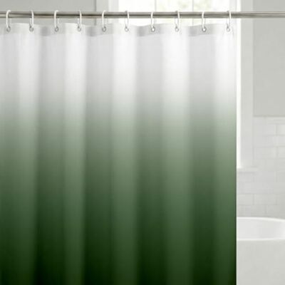 Americanflat Rideau de douche vert ombré 100% polyester Résistant à l'eau avec œillets métalliques et 12 anneaux de rideau de douche Pour salle de bain 71x74 cm Americanflat Rideau de douche vert ombré 100% polyester Résistant à l'eau avec œillets métalliques et 12 anneaux de rideau de douche Pour salle de bain 71x74 cm