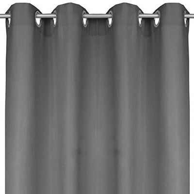 Bestlivings Ellen Rideau décoratif avec œillets, Polyester, gris foncé, 140x145 cm Bestlivings Ellen Rideau décoratif avec œillets, Polyester, gris foncé, 140x145 cm