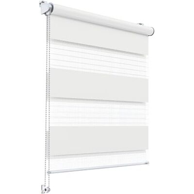 Stylo Store enrouleur jour et nuit – Sans perçage – Mécanisme universel – Montage facile – Store à cordon – Semi-transparent – Occultant – Store intérieur Blanc 100x150 cm Stylo Store enrouleur jour et nuit – Sans perçage – Mécanisme universel – Montage facile – Store à cordon – Semi-transparent – Occultant – Store intérieur Blanc 100x150 cm