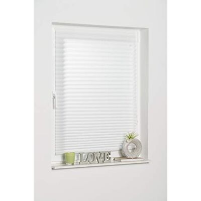 K-home ® Store plissé adhésif Blanc Protection solaire 30 x 130 cm (l x H) K-home ® Store plissé adhésif Blanc Protection solaire 30 x 130 cm (l x H)