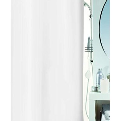 Spirella Rideau de douche anti-moisissure Anti-bactérien, lavable, imperméable, polyester, "Vieux", 180 x 200 cm Blanc Spirella Rideau de douche anti-moisissure Anti-bactérien, lavable, imperméable, polyester, "Vieux", 180 x 200 cm Blanc