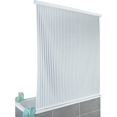 WENKO Store de douche 128 x 240 cm – Store à séchage rapide, imperméable et facile d'entretien, en aluminium, 132 x 240 x 5 cm, blanc WENKO Store de douche 128 x 240 cm – Store à séchage rapide, imperméable et facile d'entretien, en aluminium, 132 x 240 x 5 cm, blanc