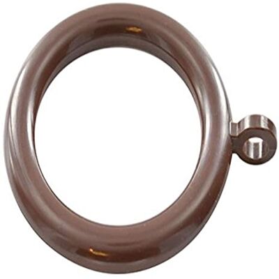 Merriway BH04509 Lot de 24 anneaux de tringle à rideaux en plastique avec œillet fixe, dimensions intérieures 25 mm et dimensions extérieures 33 mm Marron foncé Merriway BH04509 Lot de 24 anneaux de tringle à rideaux en plastique avec œillet fixe, dimensions intérieures 25 mm et dimensions extérieures 33 mm Marron foncé