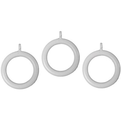 Merriway BH04510 Lot de 24 anneaux de tringle à rideaux en plastique avec œillet fixe, dimensions intérieures 25 mm et dimensions extérieures 33 mm Blanc Merriway BH04510 Lot de 24 anneaux de tringle à rideaux en plastique avec œillet fixe, dimensions intérieures 25 mm et dimensions extérieures 33 mm Blanc
