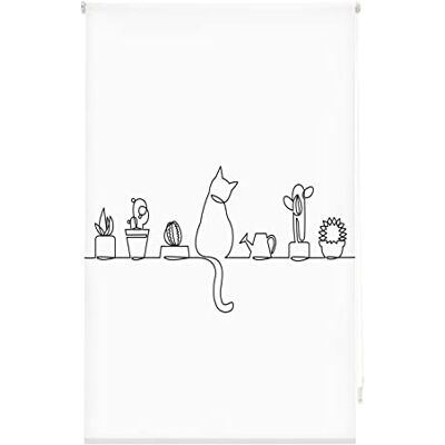 Blindecor Digital Cuisine Store enrouleur Translucide avec impression numérique Modèle Cat 110 x 180 cm (l x h) Dimensions du tissu 107 x 175 cm Store de fenêtre Blindecor Digital Cuisine Store enrouleur Translucide avec impression numérique Modèle Cat 110 x 180 cm (l x h) Dimensions du tissu 107 x 175 cm Store de fenêtre