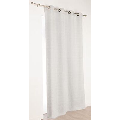 Linder Rideau Motifs géométriques, Polyester 50% Lin, Gris Clair, 140x240 Linder Rideau Motifs géométriques, Polyester 50% Lin, Gris Clair, 140x240