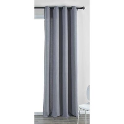 Gardinenbox Rideau à œillets « Essen » 245 x 145 cm (H x l) Gris foncé Embrasse en lin opaque et translucide 210 g/m² 202430 Gardinenbox Rideau à œillets « Essen » 245 x 145 cm (H x l) Gris foncé Embrasse en lin opaque et translucide 210 g/m² 202430