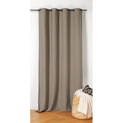 Linder Rideau Inuit Taupe Finition œillets Canon de fusil140x260cm Linder Rideau Inuit Taupe Finition œillets Canon de fusil140x260cm