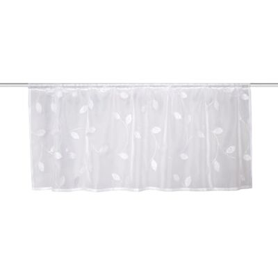 HOME WOHNIDEEN Shary Rideau brise-bise 45 x 145 cm, voile transparent, couleur : blanc, dimensions : 45 x 145 cm, nombre : 1 HOME WOHNIDEEN Shary Rideau brise-bise 45 x 145 cm, voile transparent, couleur : blanc, dimensions : 45 x 145 cm, nombre : 1
