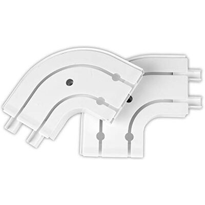 Bestlivings Lot de 2 arcs de finition ronds pour rails de rideaux à 2 voies avec rail intérieur, pour passer sur les rebords de fenêtre ou les radiateurs Bestlivings Lot de 2 arcs de finition ronds pour rails de rideaux à 2 voies avec rail intérieur, pour passer sur les rebords de fenêtre ou les radiateurs