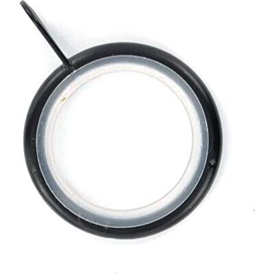 Merriway BH05502 Lot de 24 anneaux de tringle à rideaux silencieux à œillet fixe Noir 23 mm Merriway BH05502 Lot de 24 anneaux de tringle à rideaux silencieux à œillet fixe Noir 23 mm