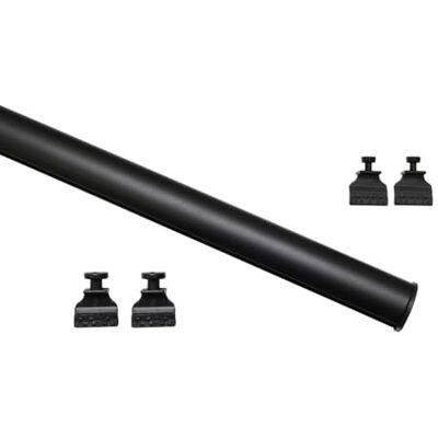 GARDINIA Barre de Poids - Aluminium, 60cm, Noir - Barre de Poids pour Rideaux GARDINIA Barre de Poids - Aluminium, 60cm, Noir - Barre de Poids pour Rideaux