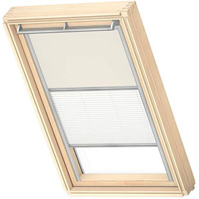 VELUX Store Duo Occultant/Tamisant, Cadre Argenté, SK06, Beige Clair Occultant ou tamisant, positionnement progressif VELUX Store Duo Occultant/Tamisant, Cadre Argenté, SK06, Beige Clair Occultant ou tamisant, positionnement progressif