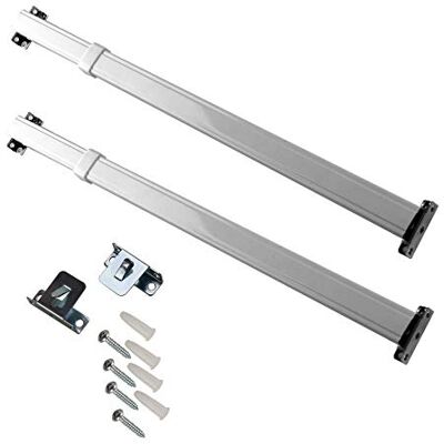 Rod Desyne KSH-2036 Lot de 2 barres de châssis plates de 50,8 à 91,4 cm, blanc Rod Desyne KSH-2036 Lot de 2 barres de châssis plates de 50,8 à 91,4 cm, blanc