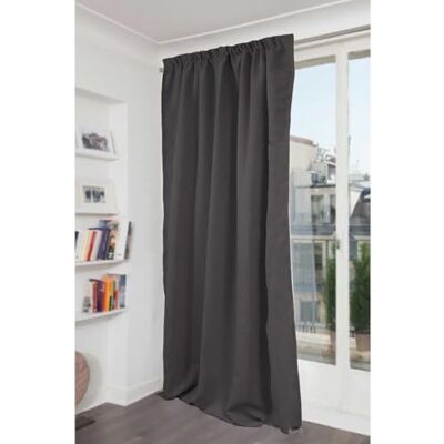 Moondream Rideau phonique occultant et Thermique Galon fronceur Polyester Argent 140x260 cm Moondream Rideau phonique occultant et Thermique Galon fronceur Polyester Argent 140x260 cm