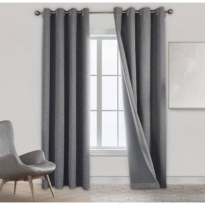 Sekey Rideau occultant, 1 pièce, l 140 x H 245 cm, rideau de salon, opaque, à œillets de suspension Sekey Rideau occultant, 1 pièce, l 140 x H 245 cm, rideau de salon, opaque, à œillets de suspension
