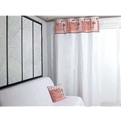 Soleil d'ocre Rose Rideau à oeillets Coton 140 x 240 cm Soleil d'ocre Rose Rideau à oeillets Coton 140 x 240 cm