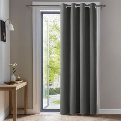 Deconovo Rideaux Occultants Isolant Thermique Anti Froid, 203x214 CM (Largeur x Hauteur), Rideaux pour Salon et Chambre, Design Moderne à Oeillets, Gris Clair, 1Pièces Deconovo Rideaux Occultants Isolant Thermique Anti Froid, 203x214 CM (Largeur x Hauteur), Rideaux pour Salon et Chambre, Design Moderne à Oeillets, Gris Clair, 1Pièces