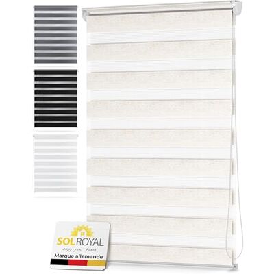 Sol Royal store enrouleur double jour nuit sans perçage occultant fenêtre Sol Royal store enrouleur double jour nuit sans perçage occultant fenêtre
