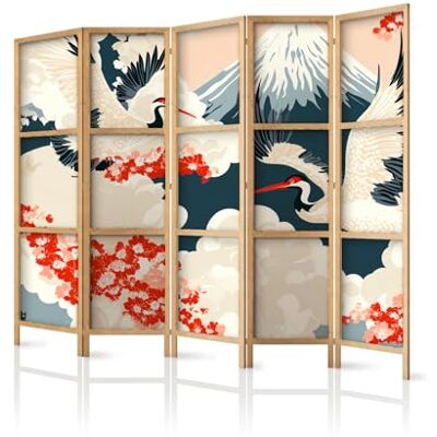 framed concept – paravent en Bois 5 Panneaux 225 x 172 cm, Style Oriental, cloison décorative intérieure framed concept – paravent en Bois 5 Panneaux 225 x 172 cm, Style Oriental, cloison décorative intérieure