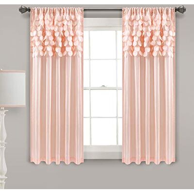 Lush Decor Circle Dream Ensemble de rideaux de fenêtre pour salon, salle à manger, chambre à coucher (paire), 137,2 cm de large x 160 cm de long, blush Lush Decor Circle Dream Ensemble de rideaux de fenêtre pour salon, salle à manger, chambre à coucher (paire), 137,2 cm de large x 160 cm de long, blush