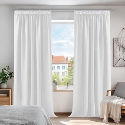 Deconovo Lot de 2 Rideaux Occultants avec Galon Fronceur Rideaux Chambre Adulte Isolant Thermique Anti Froid Rideaux Salon 140x220cm Gris Perle Deconovo Lot de 2 Rideaux Occultants avec Galon Fronceur Rideaux Chambre Adulte Isolant Thermique Anti Froid Rideaux Salon 140x220cm Gris Perle