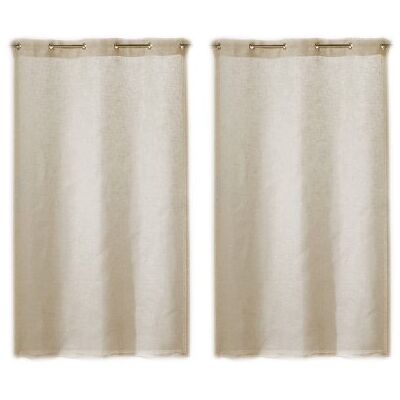 LINDER 0169/29/475RI - Paire de rideaux - Beige Naturel - 55x120 LINDER 0169/29/475RI - Paire de rideaux - Beige Naturel - 55x120