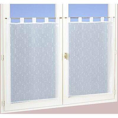 Paire de voilages blancs Atout - 60x90cm - Prêts à Poser Paire de voilages blancs Atout - 60x90cm - Prêts à Poser