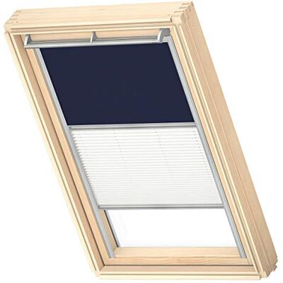 VELUX Store Duo Occultant/Tamisant, Cadre Argenté, S06, Bleu Foncé VELUX Store Duo Occultant/Tamisant, Cadre Argenté, S06, Bleu Foncé