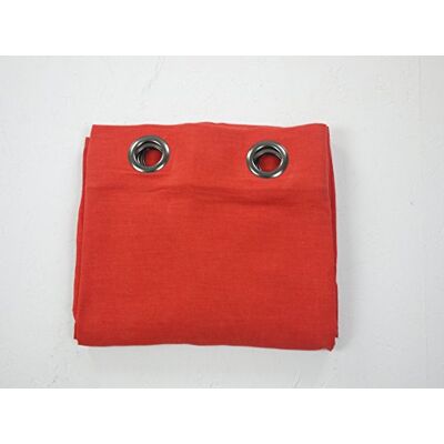 Linder 0269/38/375 Rideau avec 8 Oeillets Fusil Ronds Polyester/Lin Lavé Corail 140 x 250 cm Linder 0269/38/375 Rideau avec 8 Oeillets Fusil Ronds Polyester/Lin Lavé Corail 140 x 250 cm